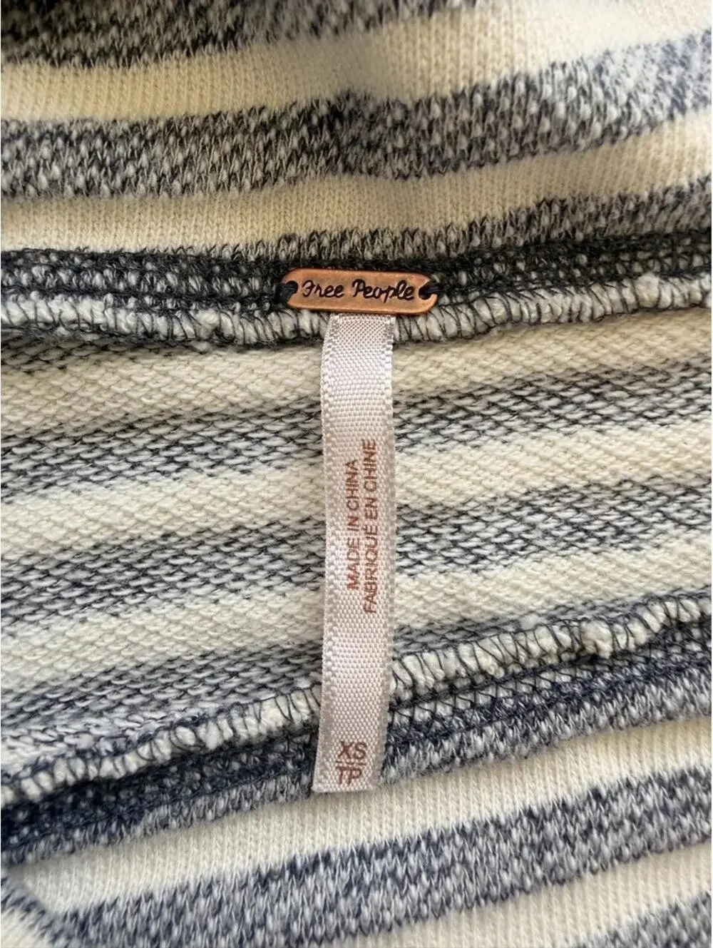 Free People Striped Long Sleeve cropped sweater | Women’s XS